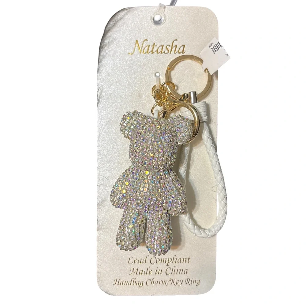 Natasha Couture Silver Bear Key Holder